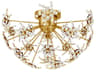 Esteracae 3-Light Silver Crystal Semi Flush Mount