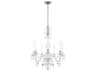 Hamilton Nouveau 7-Light Silver Crystal Candelabra Chandelier