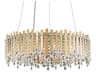 Chatter 12-Light Gold Crystal Drum Pendant
