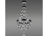 Bali 1-Light Black Crystal LED Pendant