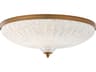 Roma 1-Light Aged Brass Crystal Glass Bowl Flush Mount