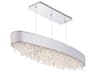 Eclyptix 1-Light Stainless Steel White Crystal LED Linear Island Pendant