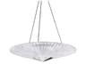 Origami 1-Light Polished Chrome Crystal LED Dome Linear Pendant