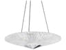 Origami 1-Light Polished Chrome Crystal LED Dome Linear Pendant