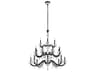 Napoli 20-Light Black Crystal Candelabra Tiered Chandelier