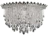 Trilliane Strands 8-Light Stainless Steel Crystal Flush Mount