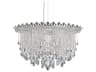 Trilliane Strands 8-Light Stainless Steel Crystal Island Pendant