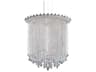 Trilliane Strands 8-Light Stainless Steel Crystal Island Pendant