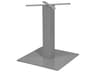 Verona Quick Ship Aluminum Kessler Silver Large Square Dining Table Base