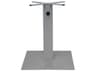 Verona Aluminum Kessler Silver Large Square Dining Table Base with Umbrella Option