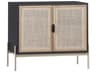 Artezia Avida 37" Oak Wood Black Gold Sideboard