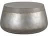 Solterra Aries Concrete Silver Round Coffee Table