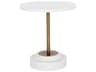 Solterra Marlowe Concrete White Round Bistro Table