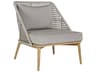 Andria Teak Wood Natural Lounge Chair in Palazzo Taupe
