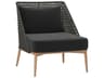 Andria Teak Wood Natural Lounge Chair in Arashi Black