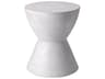 MIXT Logan Concrete White Round End Table
