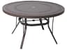 Patterned Square Aluminum Square Patio Dining Table with Umbrella Hole