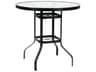 Aluminum Round Glass Top Patio Bar Table