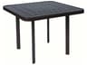 Vectra Aluminum Square Outdoor Patio Dining Table with Umbrella Hole