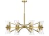 Bennington 16-Light Warm Brass Glass Chandelier