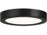1-Light Black Round Flush Mount