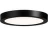1-Light Black Round Flush Mount