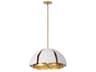 Brewster 5-Light Cavalier Gold Royal White Dome Pendant
