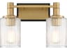Concord 2-Light Matte Black Warm Brass Vanity Light