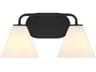 Blair 2-Light Matte Black Vanity Light