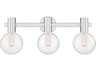 Wright 3-Light Chrome Glass Vanity Light
