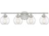 Carson 4-Light Satin Nickel Glass Vanity Light