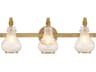 Adams 3-Light Warm Brass Glass Vanity Light