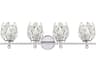 Moreno 4-Light Chrome Crystal Vanity Light