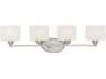 Kane 4-Light Satin Nickel Glass Vanity Light