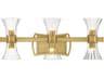 Bennington 6-Light Warm Brass Glass Vanity Light