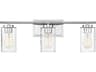 Meridian 3-Light Chrome Glass Vanity Light