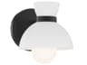 Meridian 1-Light Matte Black White Wall Sconce