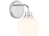 Meridian 1-Light Chrome Wall Sconce