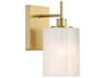 Meridian 1-Light Natural Brass Wall Sconce