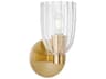 Meridian 1-Light Natural Brass Wall Sconce