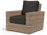 Havana Tobacco Wicker Cushion Lounge Chair