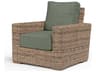 Havana Tobacco Wicker Cushion Lounge Chair