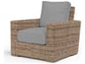 Havana Tobacco Wicker Cushion Lounge Chair