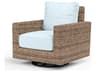 Havana Tobacco Wicker Cushion Lounge Chair