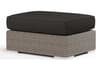 Montecito Driftwood Wicker Cushion Ottoman
