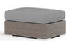 Montecito Driftwood Wicker Cushion Ottoman