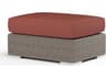 Montecito Driftwood Wicker Cushion Ottoman