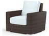 Montecito Cognac Wicker Cushion Lounge Chair