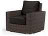 Montecito Cognac Wicker Cushion Lounge Chair
