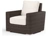 Montecito Cognac Wicker Cushion Lounge Chair